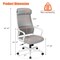 Costway Adjustable Mesh Office Task Chair Heating Lumbar Support Headrest Grey\Black
